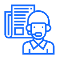 plumber contact and license icon