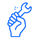 plumbing repair services icon with wrench
